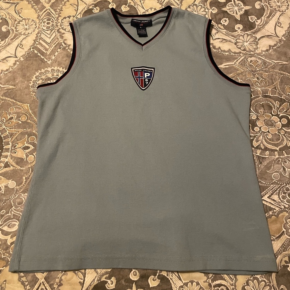 Vintage Polo Sport Ralph Lauren Large crest Vest Women Large